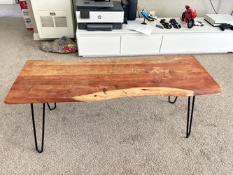 Real wood bench