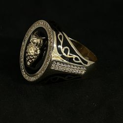 Gold Owl Ring 14KT (11.1grams) Size 10
