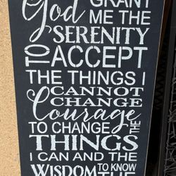 The Serenity Prayer Wood Wall Sign, 12x24