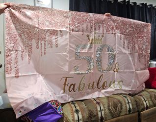 50 & fabulous backdrop