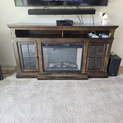 Philly  72inch console With Fireplace Heater And Temperature Control 