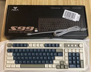 Aula S99 Blue And White Gaming Keyboard