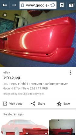 91 firebird rear bumper