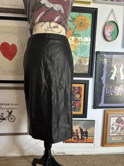 Faux Leather Pencil Skirt