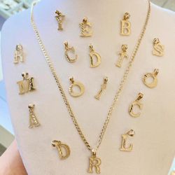 10k ID Letters Pendantss 