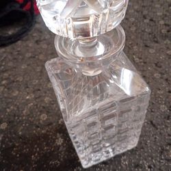 Antique Crystal Whiskey Jar 