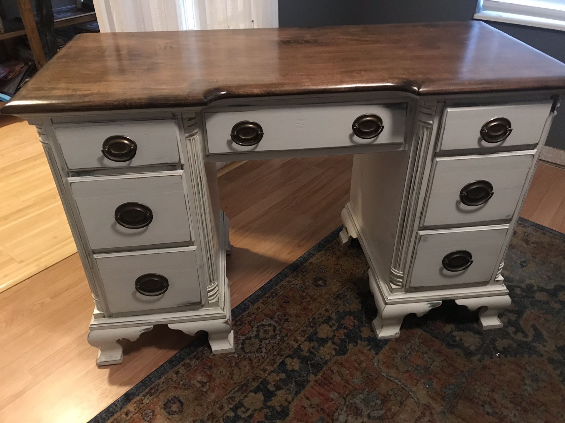 Antique Desk with Bench