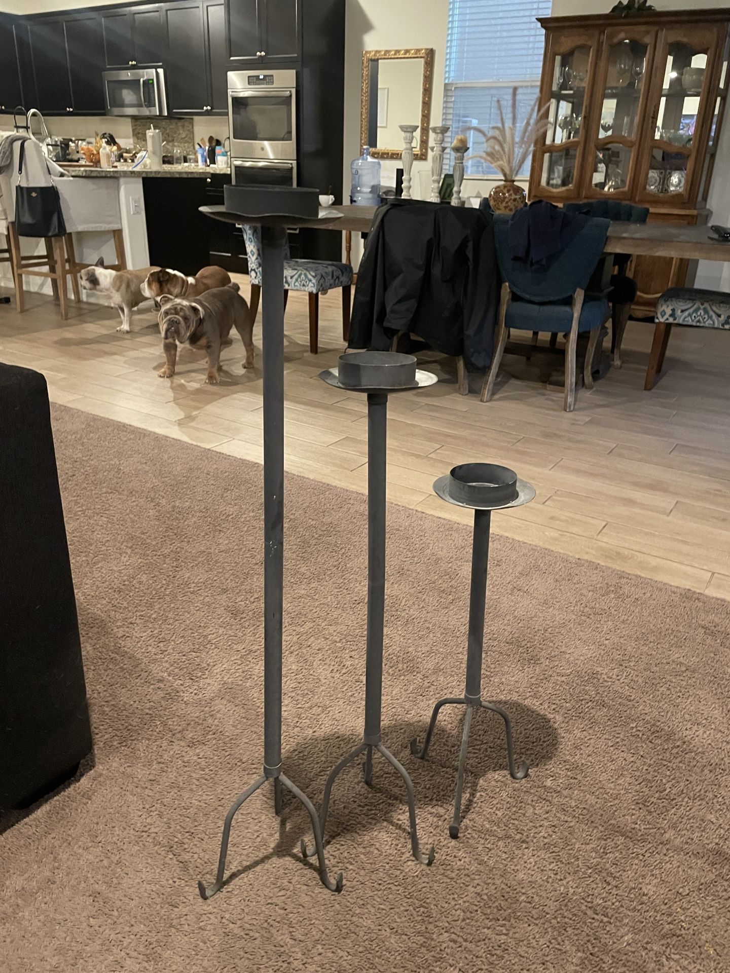 3pcs Large Outdoor Candles Holders