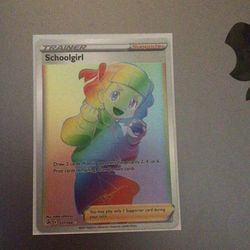 Secret rainbow school girl