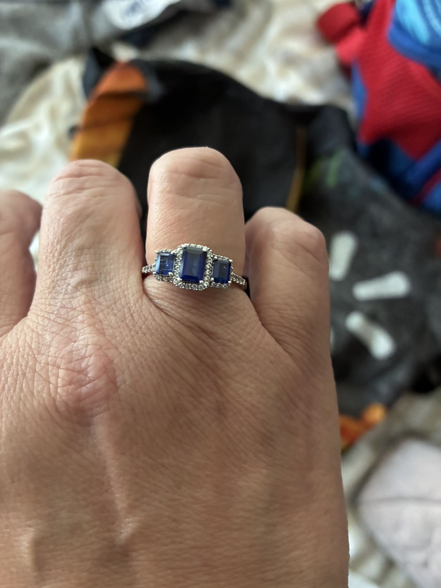 Sapphire Sterling Silver Ring