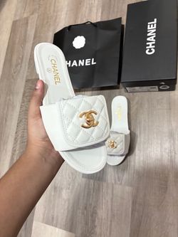 Chanel White Sandals