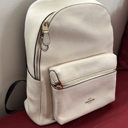 white coach backpack