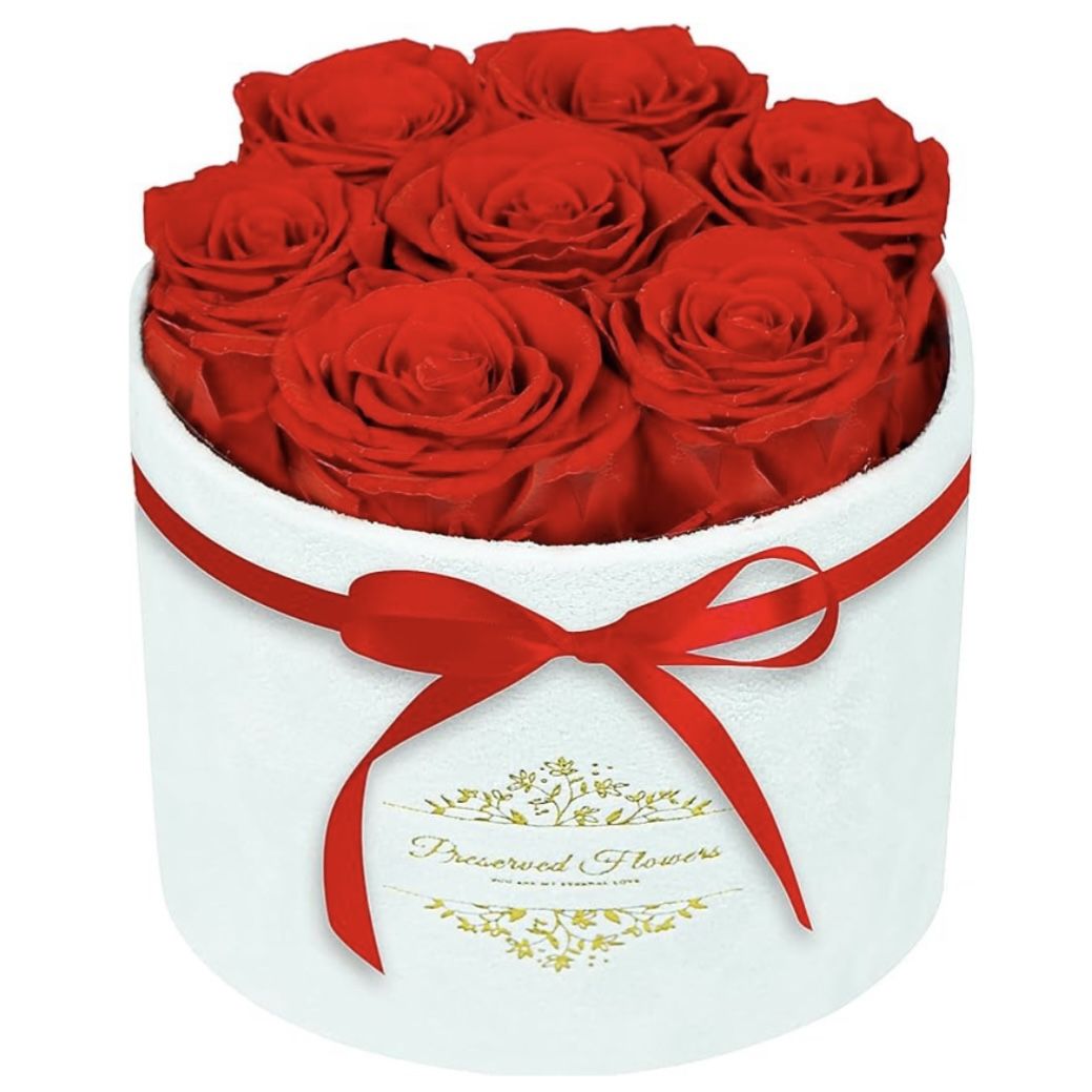 7 Forever Roses in a Luxury Suede Box – The Ultimate Romantic Gift
