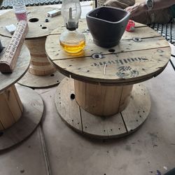 5 electrical Spool Coffee Tables