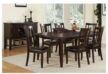 Brown 6-Chair Table
