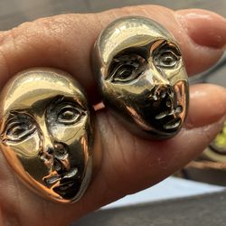 Cuff links sterling silver with 14 karat gold plate