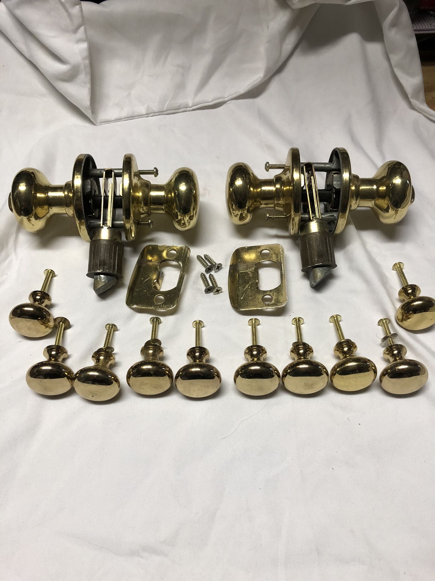 Brass locking door knobs & Brass Handle knobs for dressers or cabinets