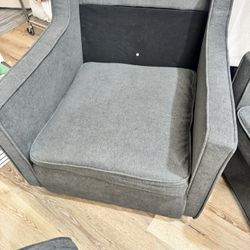 Grey Swivel Sofá Chairs 