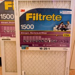 3M Filtrete MPR 1500/ MERV 12 16" X 25" X 1" 3 Pack
