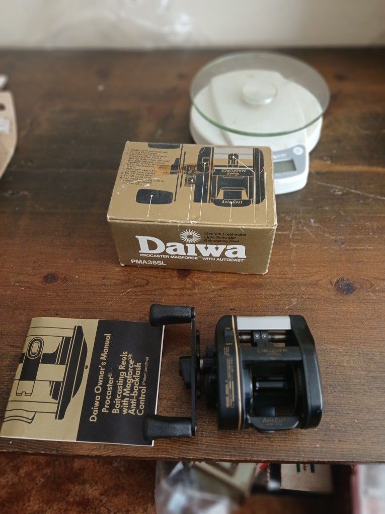 Daiwa PMA35SL Procaster Magforce BaitcastW/ Autocast Reel + Box Paperwork Nice!