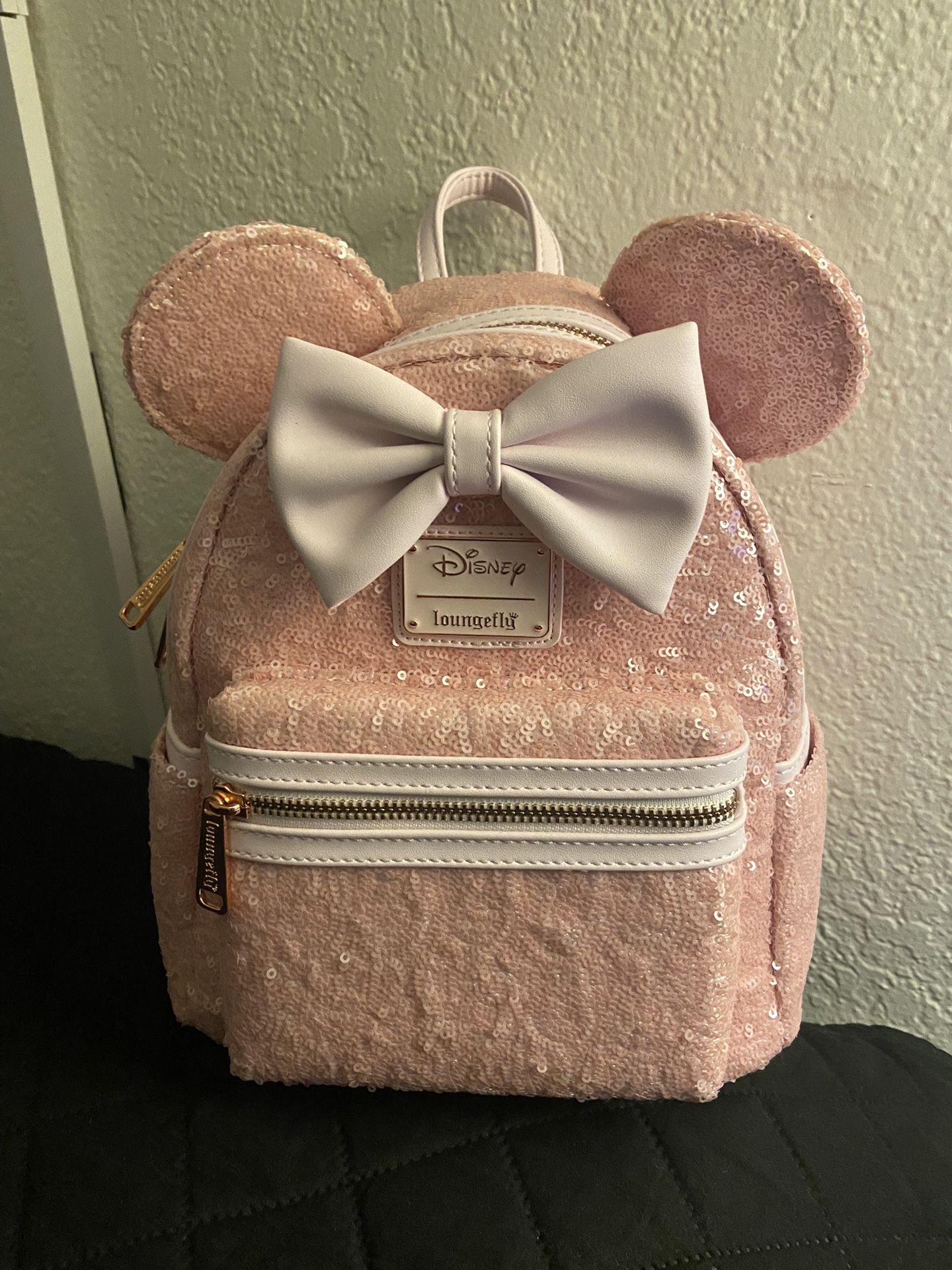 Loungefly Disney Sequin Mini Backpack (Pink) NEW! 