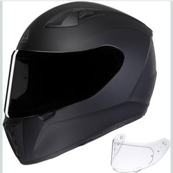 Motorcycle Helmets Full Face Helmet for Adult Men with Tinted and Clear Visor DOT Approved