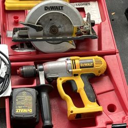 Dewalt 24 V Cordless Hammer Drill And Circular Saw