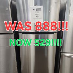 LG 20CF REFRIGERATOR 529! 0 DOWN 0% FINANCING! 1YR WARRANTY! 48HR DELIVERY!