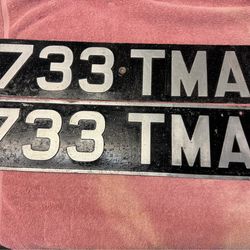 Vintage license plates UK