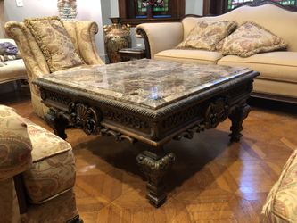 2 living room table antique marble