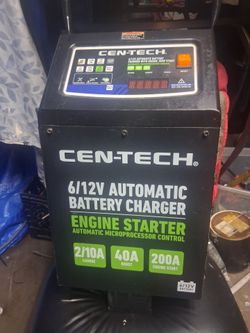 200 Amp, 6/12V Wheeled Automatic Battery Charger with Engine Jump Start