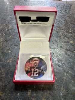 Tom Brady American Silver Eagle 1oz .999 Limited Edition Silver Dollar Coin