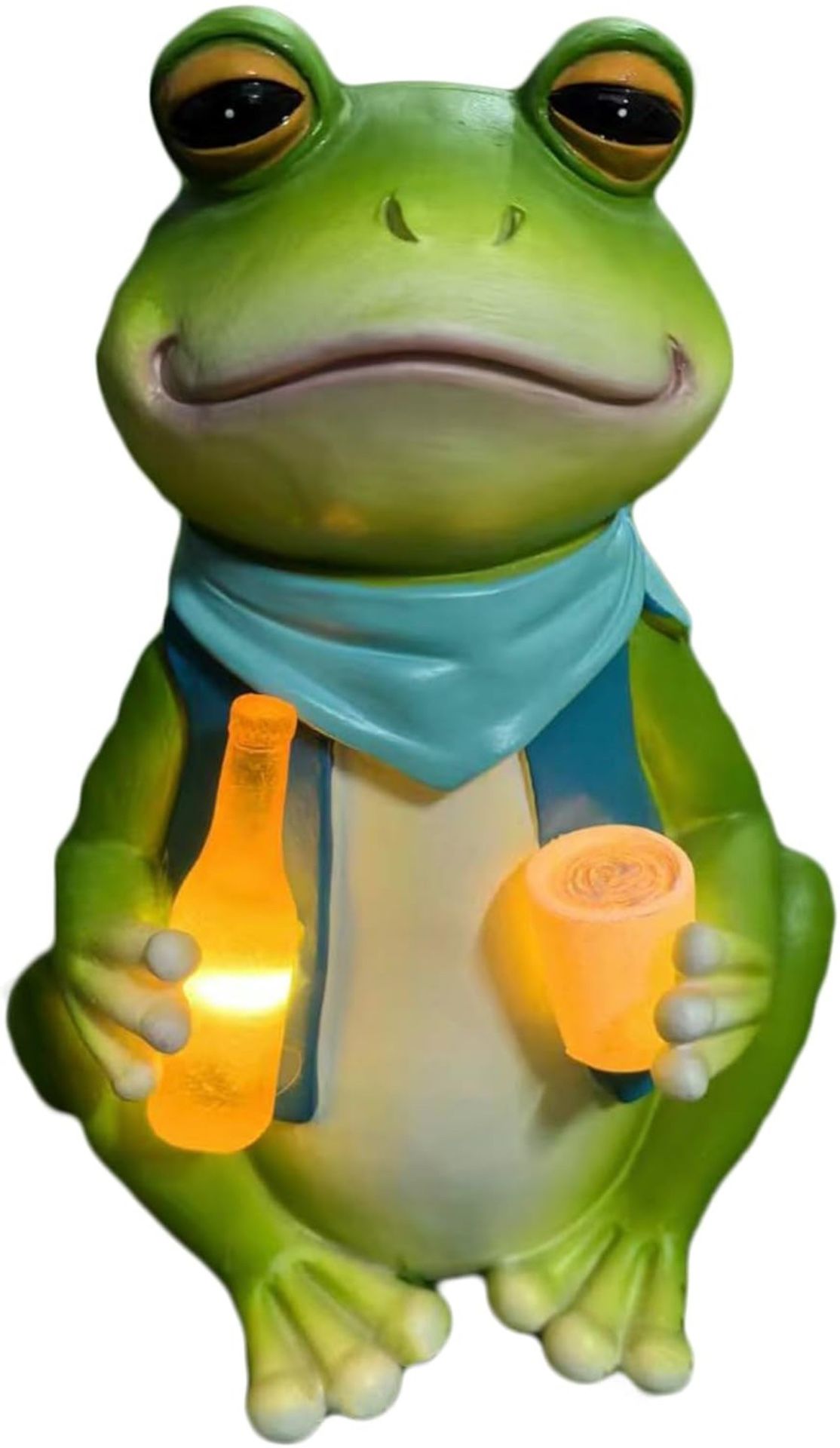 Solar Powered Drinking Frog Statue Home Decor Sculpture Patio Display Unique Gift Ideas (Drinking Frog)