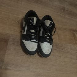 Low Top Jordan 1 Nike Football Cleats Black And White 