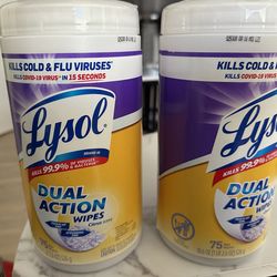 Lysol wipes  $7 each or $12 set