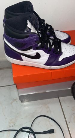 Purple Black Jordan 1s
