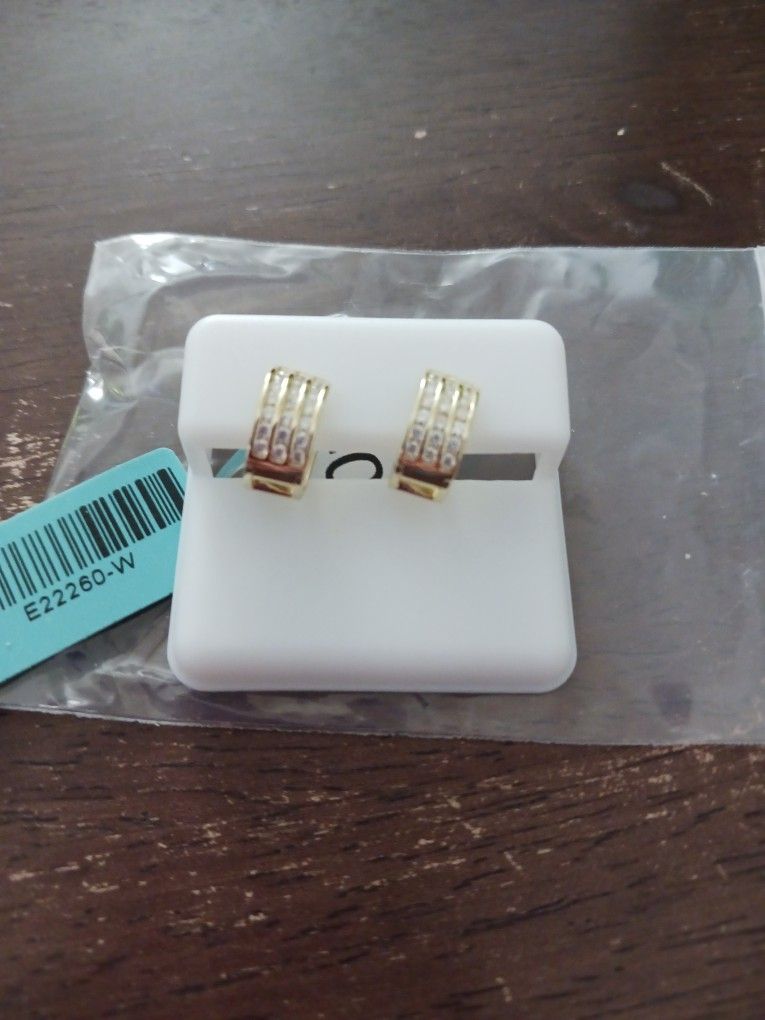 Gold Over Sterling Silver 925 Huggies