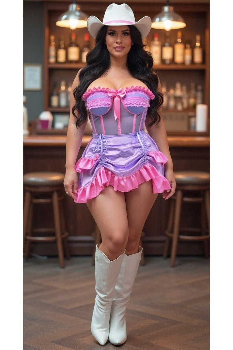 Women's 1X/4X Purple/Purple Skirt Clothing Set
