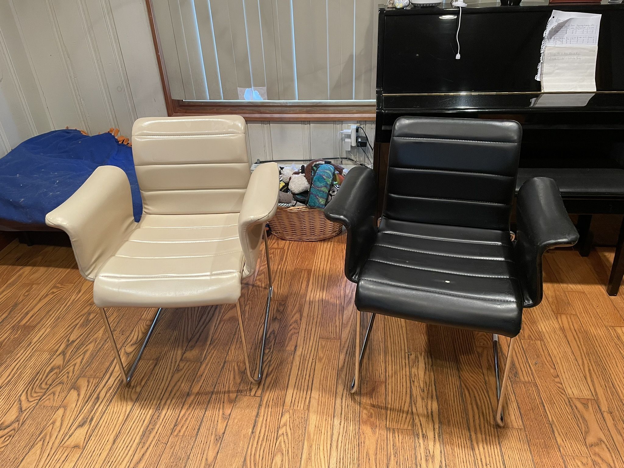 MCM Pyrke Powers Leather Arm Chairs