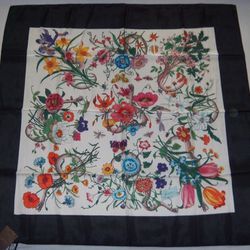 Gucci Floral Snakes Silk Scarf  - 1921
