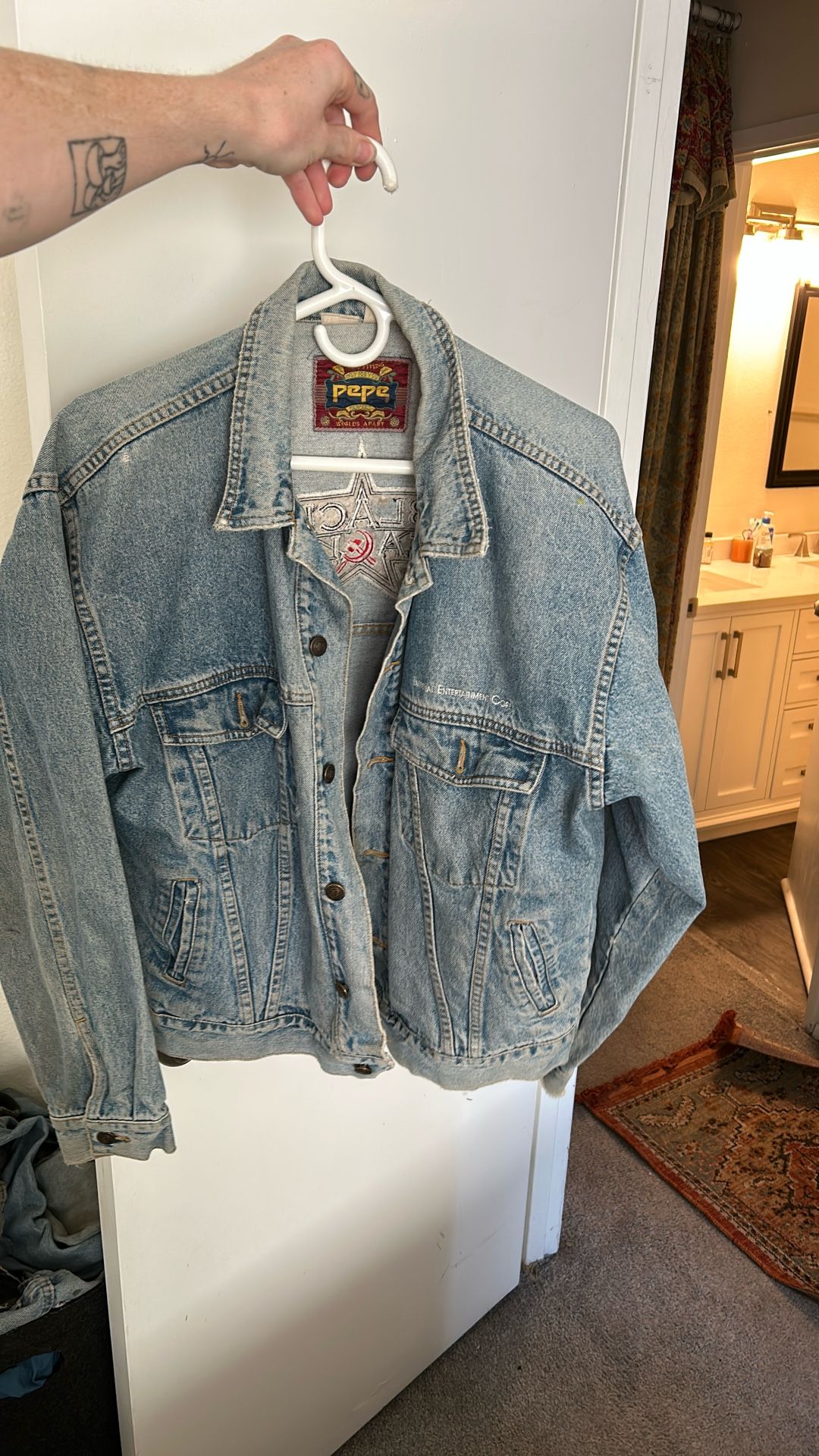 Vintage 80s Denim Jacket From The Film “Black Eagle” ORIGINAL