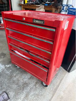 Husky tool box with tools