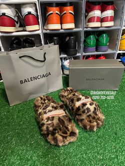 Balenciaga slides Cheetah Print