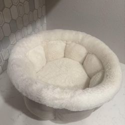 Best Friends by Sheri Cuddle Cup Cuddler Bolster Cat & Dog Bed, Wheat, Standard