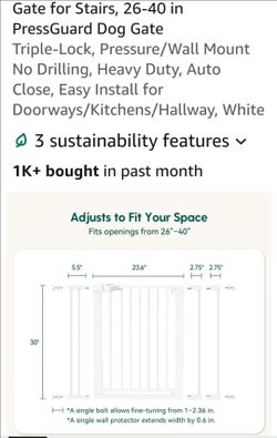 Babelio white baby gate