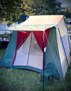 Coleman Deluxe 2-Room Vintage Camping Tent 10ft x 14ft P/N 9235-141 14x10
