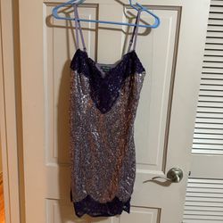 Women’s Purple Sequins Cocktail Dress Size Small