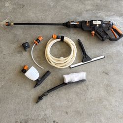 Worx 40 volt hydro shot pressure washer 450 psi with all accessories in excellent condition