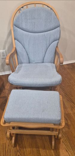 Light Oak solid wood glider rocker chair