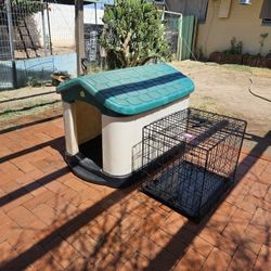Dog House And Cage